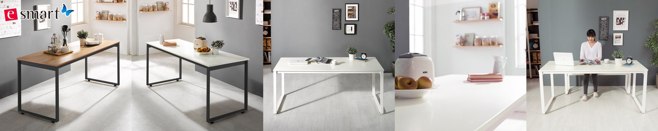 OLLSON 책상 980x460x890mm, 올블랙 0872.8882