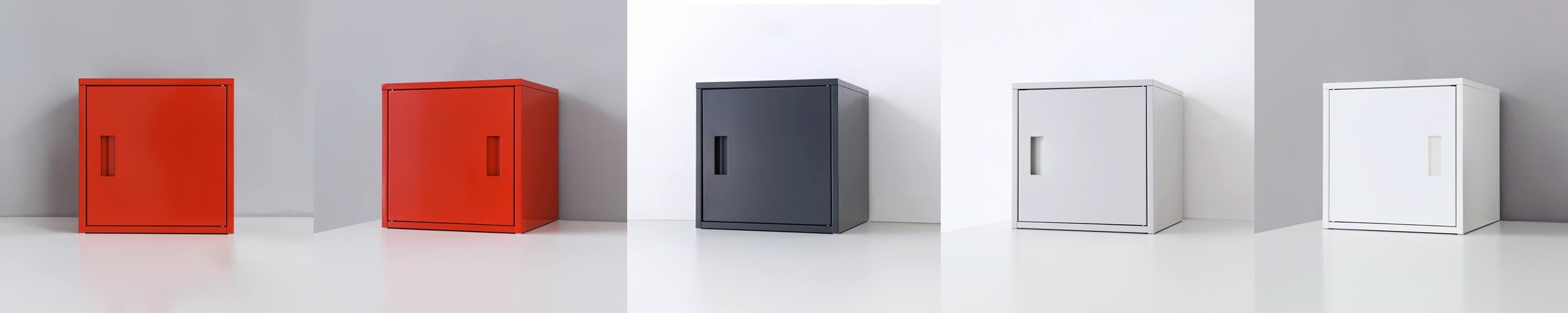 KUBE 박스캐비넷 380380 1단, 레드 6219.0177