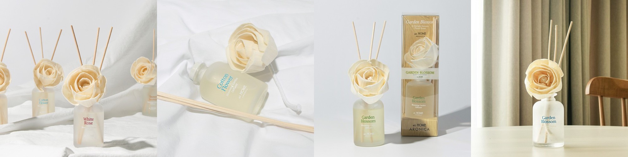 코코로모 프리미엄 유리병 디퓨저 200ml 실내방향제 레몬향 숲향 꽃향