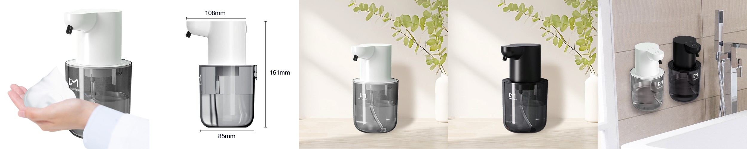 인블룸 주방세제 디스펜서 공병 500ml 2type 욕실 샴푸 핸드워시 세제통
