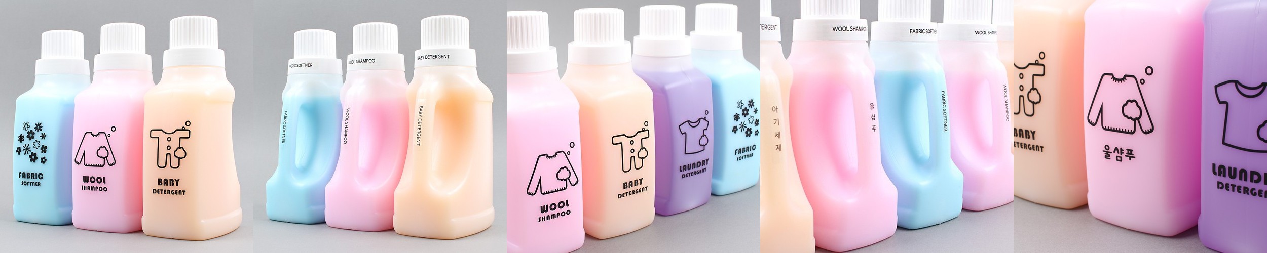 세탁 세제 소분용기 가루 액체 욕실 디스펜서 리필 세제통 2색 1000ml