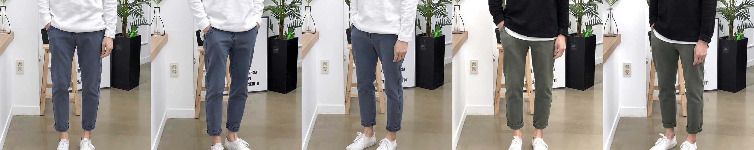 남자조커팬츠 두꺼운 기모카고바지 포근 피치기모