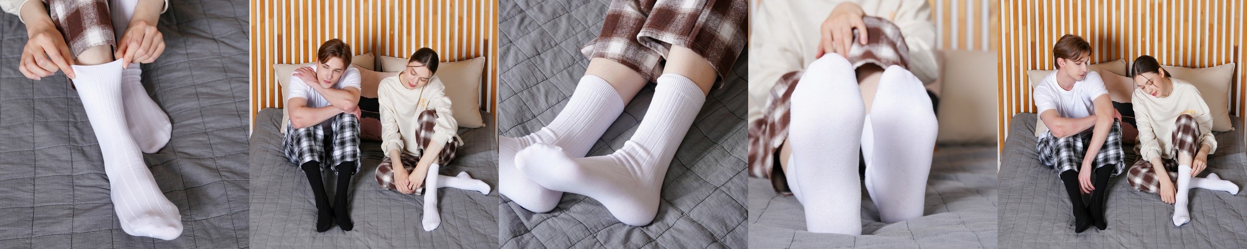 골지 핀턱 노와이어 브라탑 밴딩 브라렛