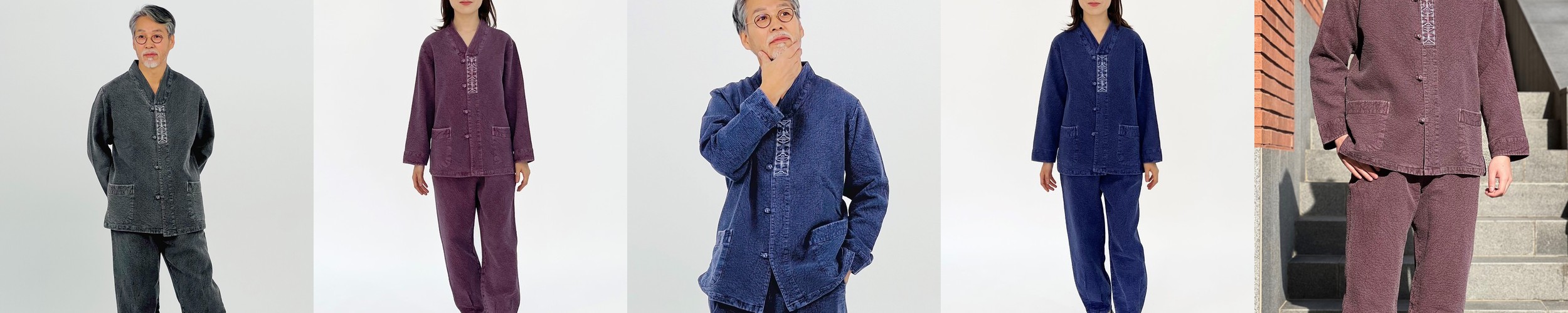 봄 가을 이중지 저고리 바지 한벌 세트 생활한복 개량한복 법복 절복
