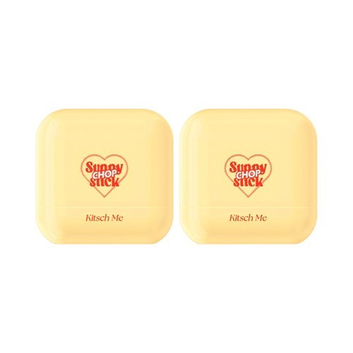 키치미 써니 찹 선스틱 핑크+옐로우&파우치 세트 SPF50+ PA++++ 16g, 1세트
