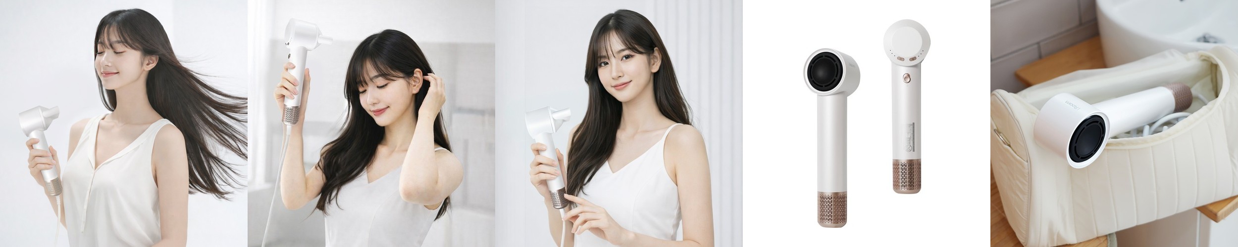 노블앤코 오토히트쿨 항공모터 헤어 드라이기 BLDC 터보 저소음 여행용 미용실 드라이어