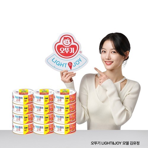 오뚜기 LIGHT&JOY 가벼운 참치 살코기, 100g, 4개