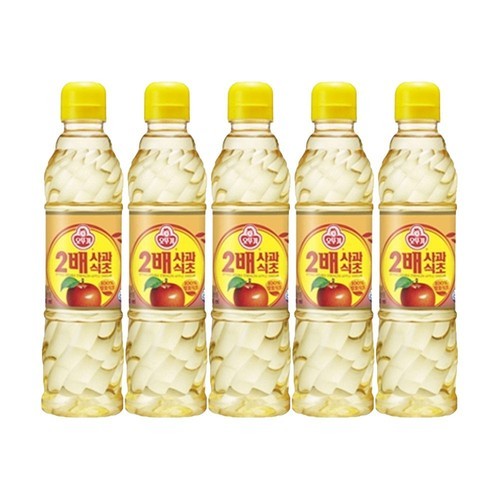 오뚜기 2배 사과 식초 900ml, 5개