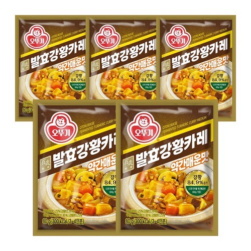 오뚜기 백세발효강황카레 약간매운맛, 80g, 10개