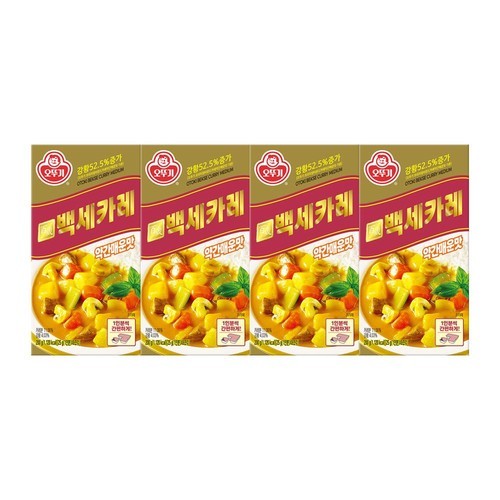오뚜기 백세카레 고형 약간매운맛, 200g, 1개