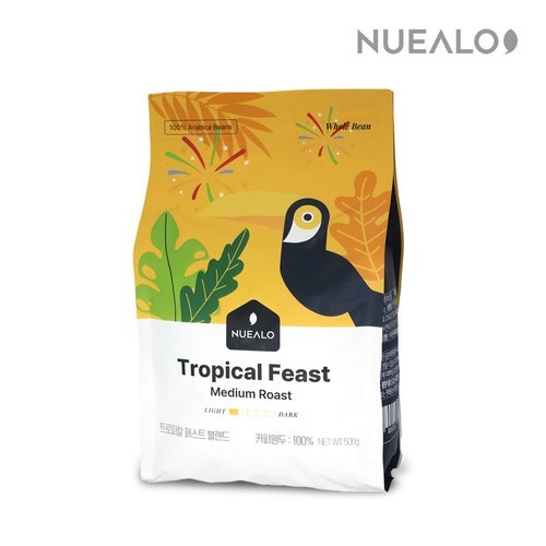 누알로 시티 오브 나이트 블렌드 산미없는 원두 커피 홀빈(분쇄안함) 500g