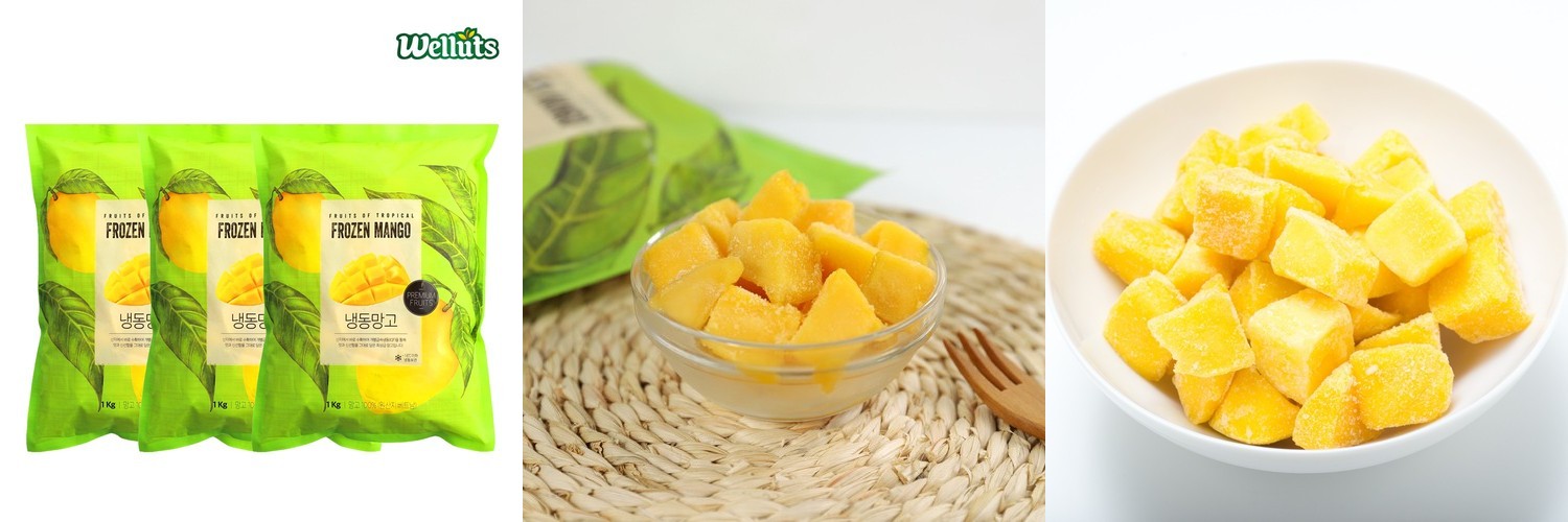 웰루츠 냉동 망고 다이스 1kg, 3개