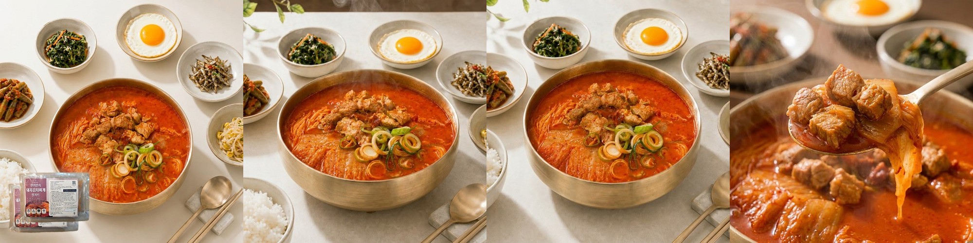 [1팩] 2인분 돼지김치찌개 밀키트 한식 집밥 캠핑 술안주 자취생 직장인 5분요리 650g, 1개