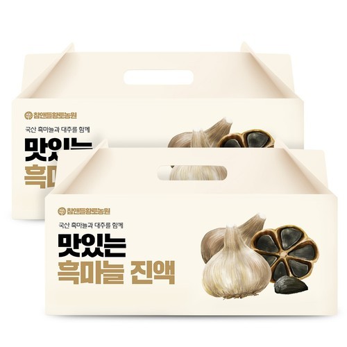 [국산100%] 참앤들황토농원 맛있는 흑마늘진액 70ml 100포, 2개