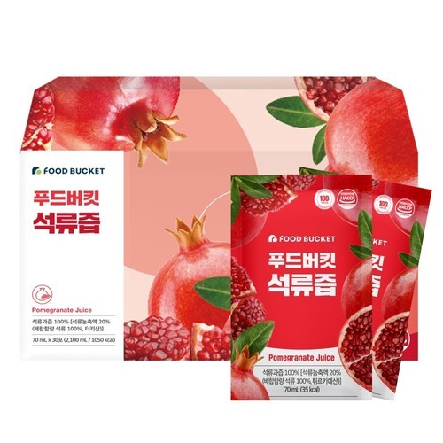 푸드버킷 석류100% 만든 석류즙 30포, 1개
