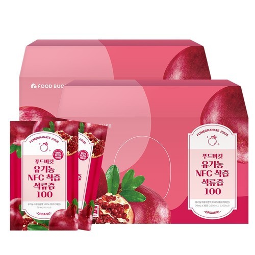 푸드버킷 유기농NFC 착즙석류즙 30포, 2개
