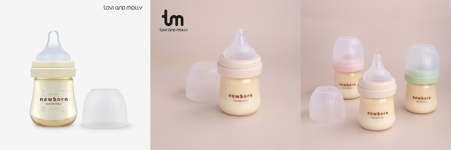 토비앤몰리 X 돗투돗 PPSU 아기 배앓이 방지 젖병 (젖꼭지 미포함) 280ml, 돗바니 바닐라, 2개