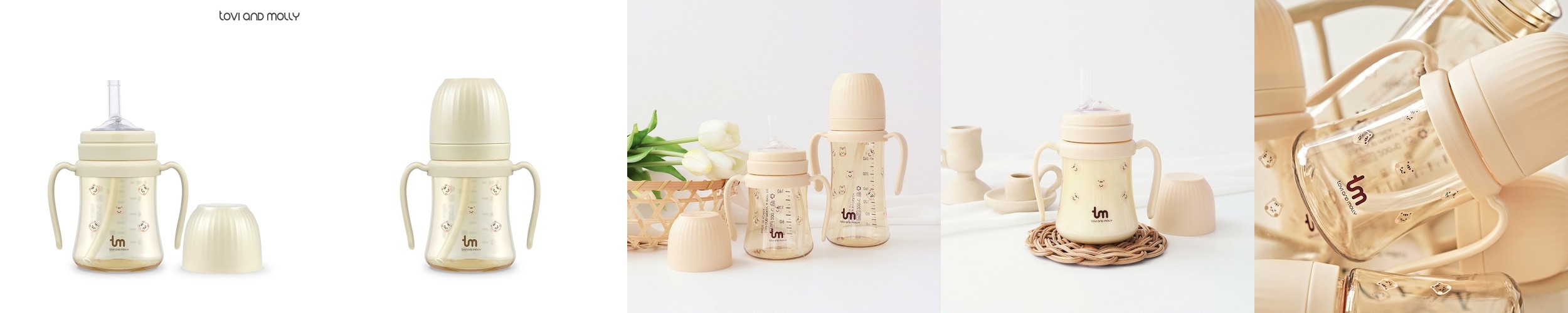 토비앤몰리 X 돗투돗 PPSU 아기 배앓이 방지 젖병 (젖꼭지 포함) 180ml, 돗람이 핑크, 1개