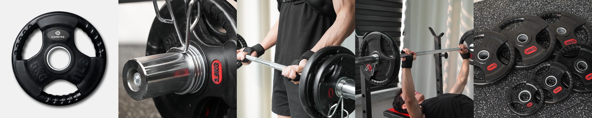 카르빈 고무 원판 바벨 덤벨 역기 중량 5kg, 1개