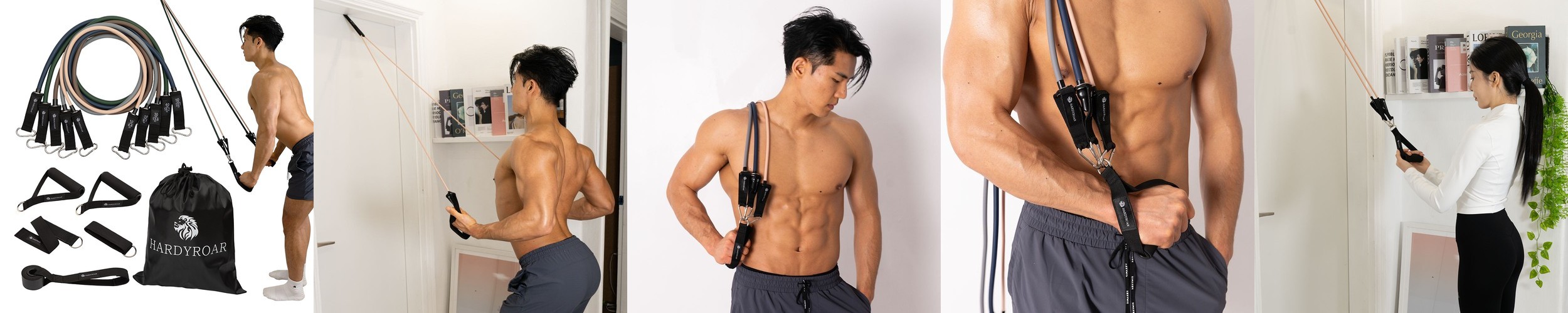 비핏 스트레칭밴드 스트레칭 요가밴드 라텍스 1단계 인디핑크 입문용 0.2mm