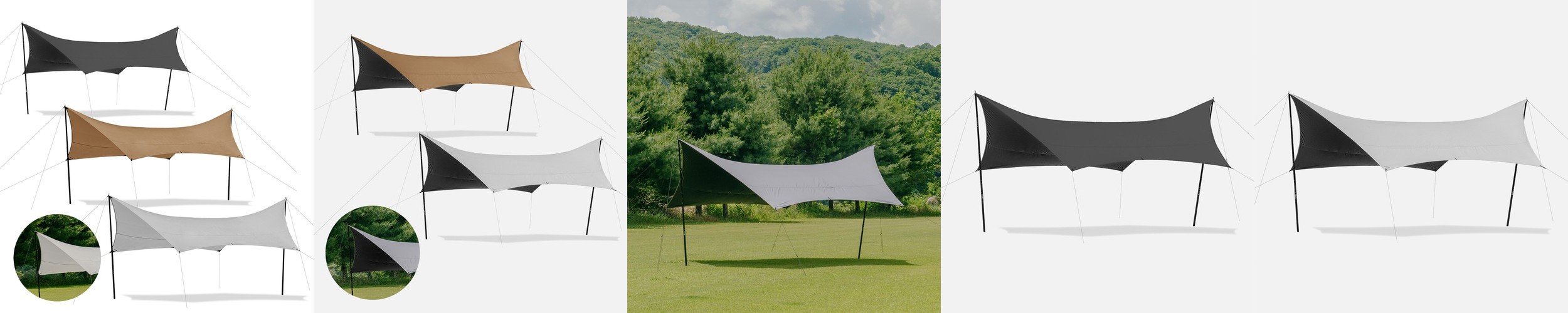디얼스 헥사타프 HEXA TARP 지오에어 호환타프 실타프 경량타프 블랙코팅타프