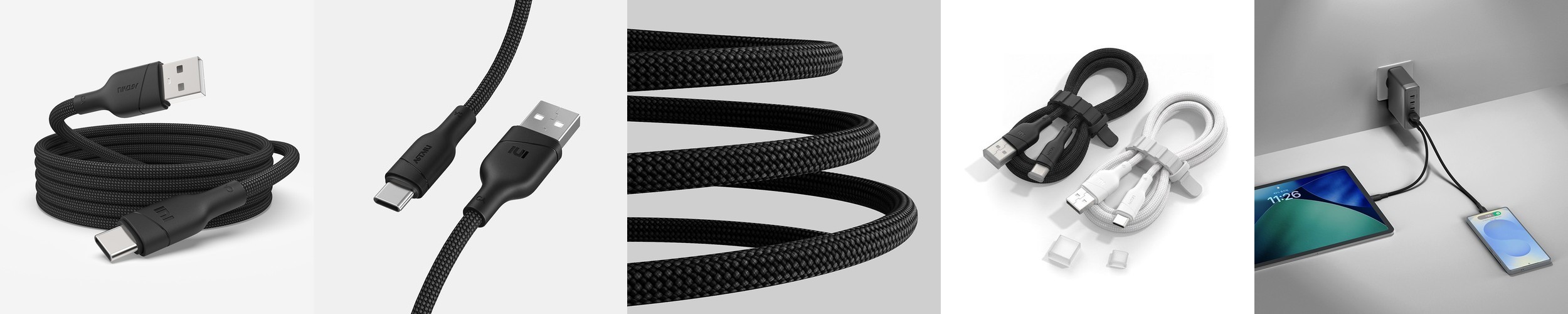 네오 C타입 to C 100W 240W 5A PD 고속충전 케이블 블랙, 1개, 0.5m