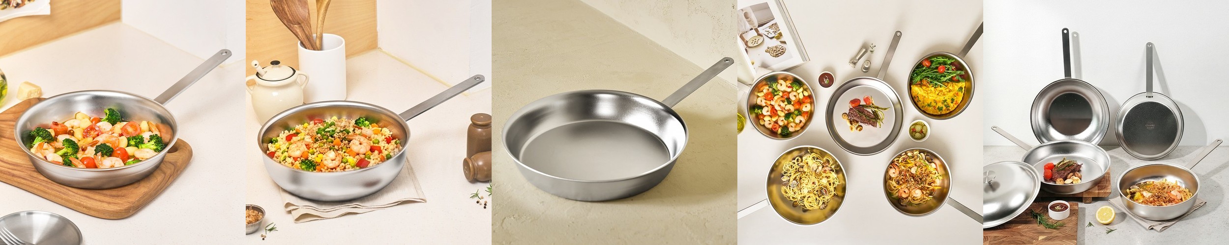 우드핸들 논스틱 마블코팅 후라이팬 업소용 대형 큰 40cm