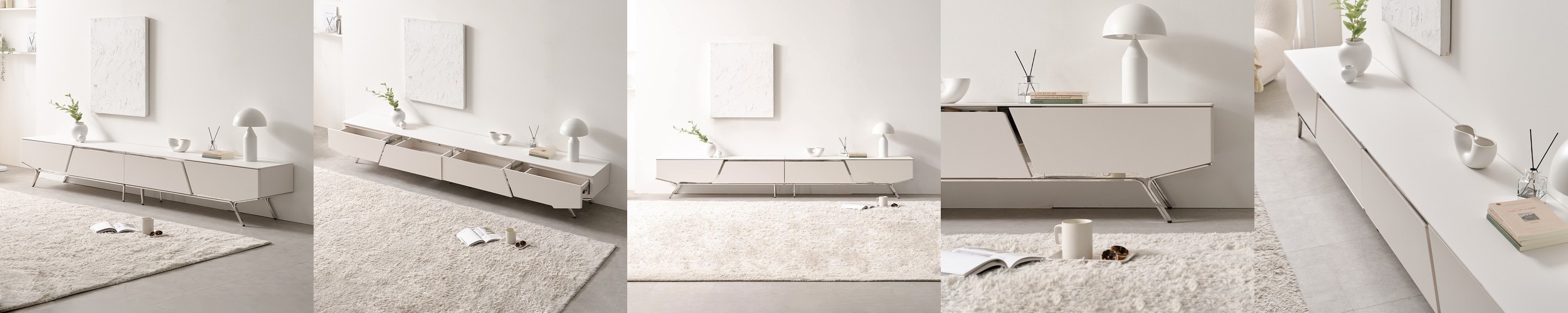 빙그리 원형 슬라이딩 수납장 2단 320mmx390mm, 2단, 화이트 5300.2226