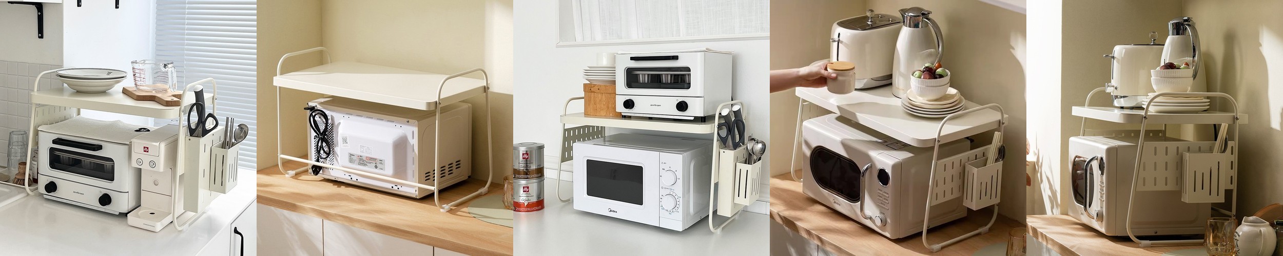 빙그리 원형 슬라이딩 수납장 2단 320mmx390mm, 2단, 화이트 5300.2226