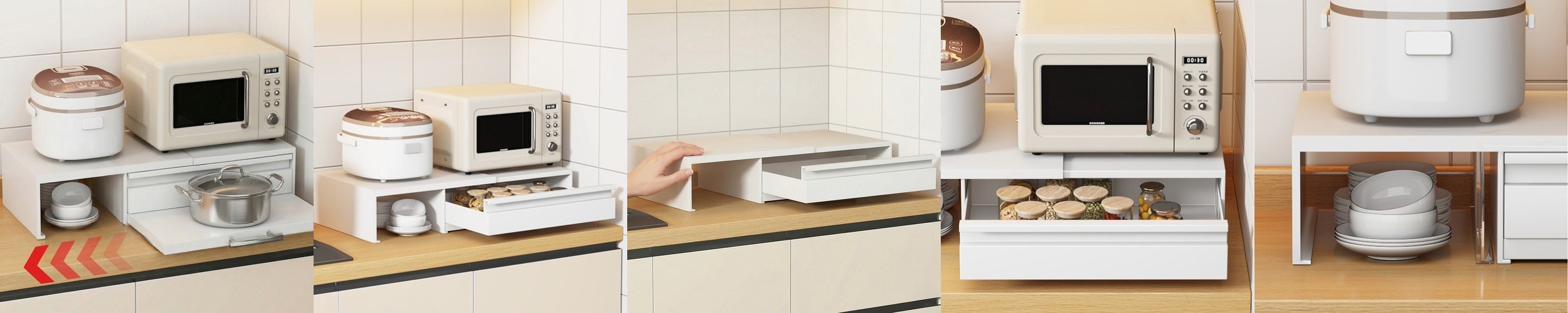 빙그리 원형 슬라이딩 수납장 4단 320mmx765mm, 4단, 화이트 4730.5009