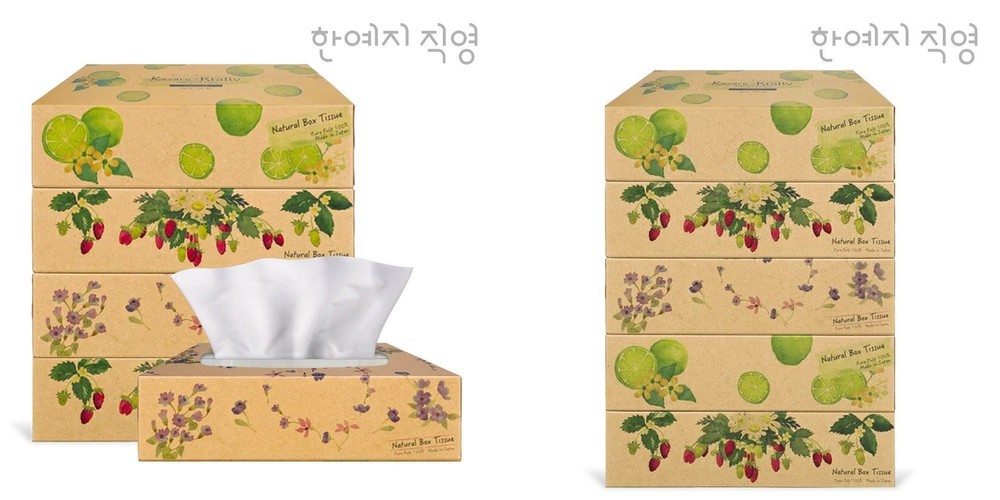 올챌린지 천연펄프 각티슈 미용티슈 250매 6개+6개 부드러운 곽휴지