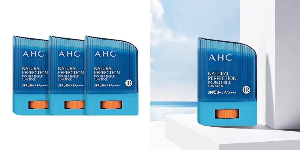 AHC 내추럴 퍼펙션 더블쉴드 선스틱 혼합자차 워터프루프/골프/스틱썬크림 14g, 3개