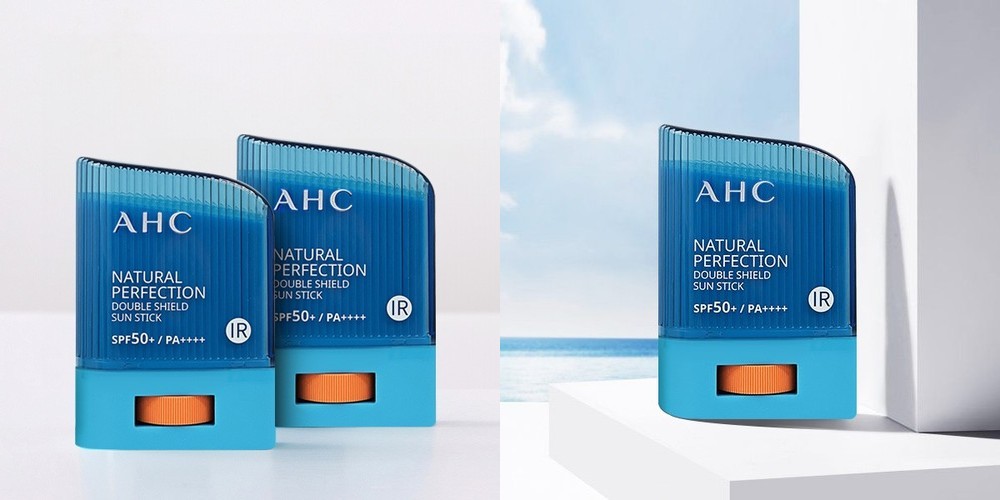 AHC 내추럴 퍼펙션 더블쉴드 선스틱 혼합자차 워터프루프/골프/스틱썬크림 14g, 2개
