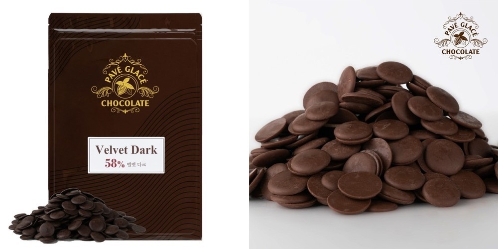 커버춰 초콜릿 벨벳 75% 다크, 1kg, 1개