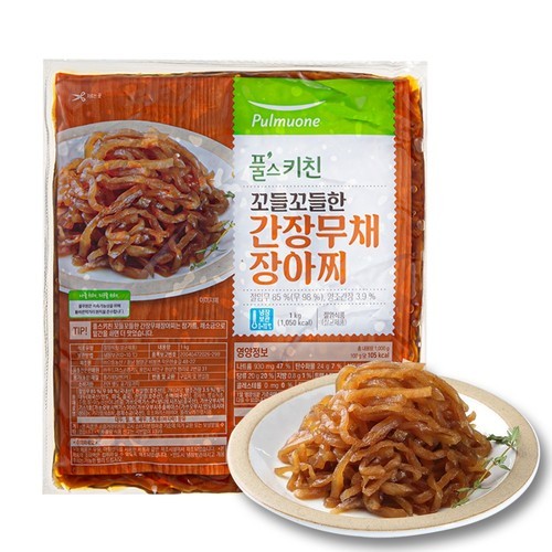풀무원 절임류 반찬 꼬들꼬들한 간장 무채 장아찌 1kg 1개 김밥