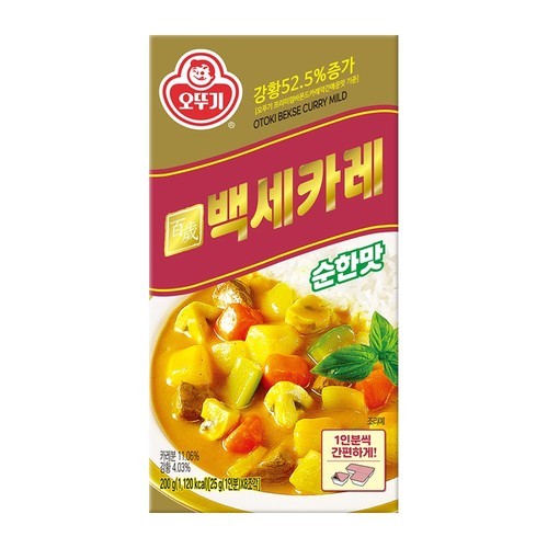 오뚜기 프리미엄바몬드카레 고형 약간매운맛, 200g, 4개