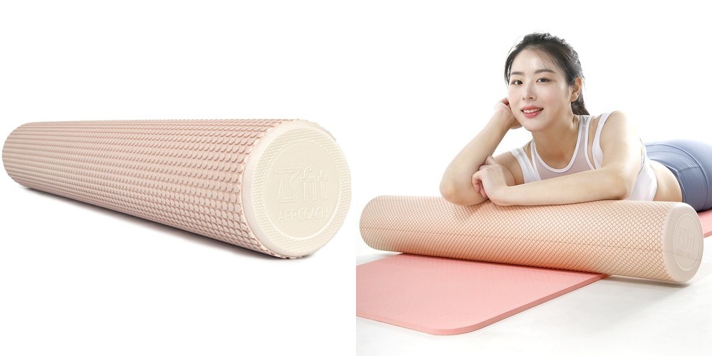 진동폼롤러 전동 돌기 종아리 마사지 요가 EVA 31cm, 블랙