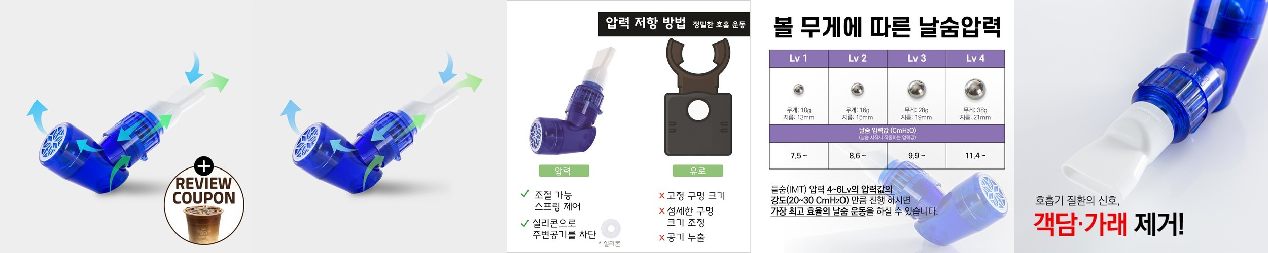 흉곽 호흡기 횡경막 폐활량 운동 기구 늘리기 복식호흡 필라테스 달리기 수영 훈련 호흡강화기 흉통 줄이기