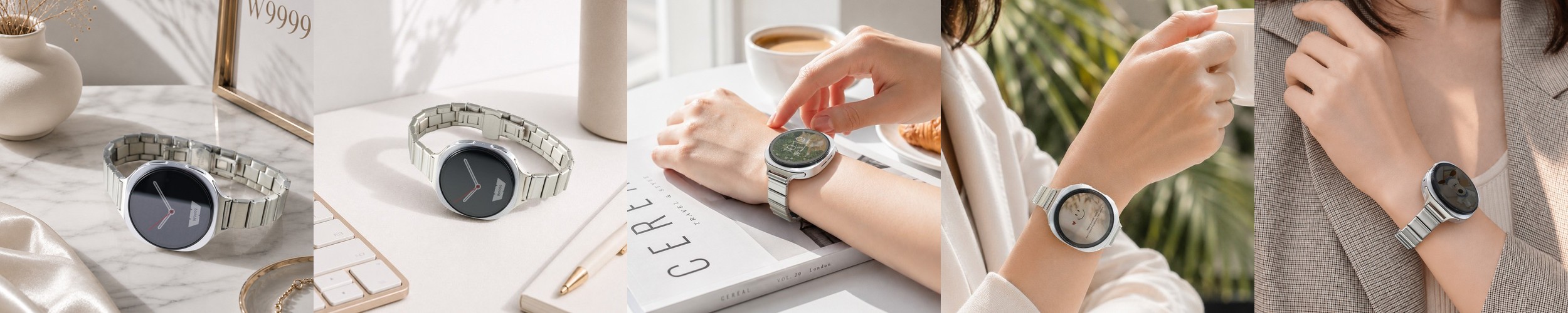 갤럭시워치 메탈 스트랩 밴드 모던핏316L 블랙, 갤럭시 워치6 클래식, 47mm