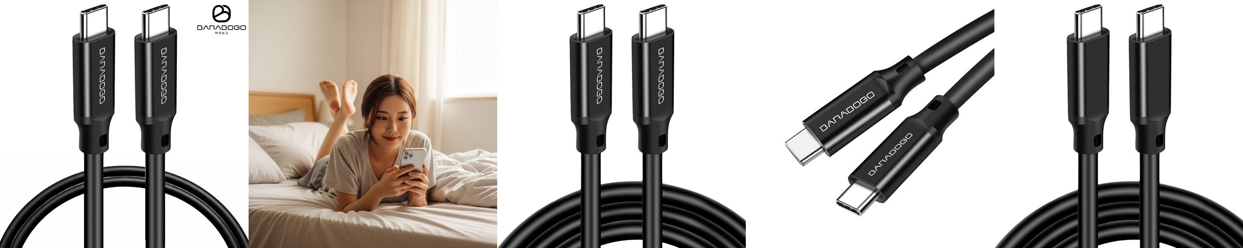 유그린 고급형 C타입 C to A USB 고속충전케이블 US288 그레이, 1개, 0.25m