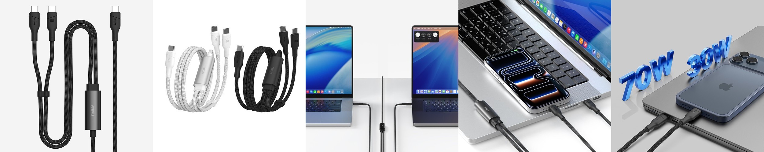 유그린 고급형 C타입 C to A USB 고속충전케이블 US288 그레이, 1개, 0.25m