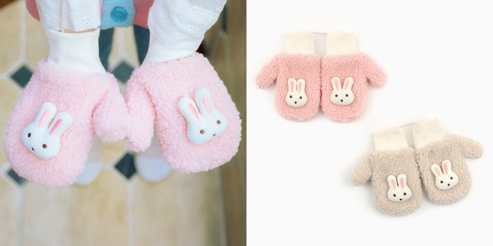 [베이비바우처/N배송] 베이비앙 국내산 무형광 유아 장갑 스노우 미튼 장갑