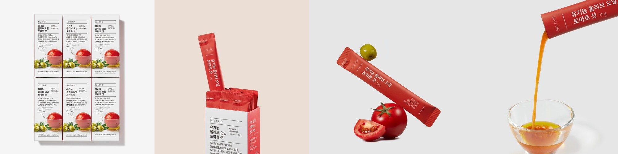 스페인산 유기농 엑스트라버진 올리브오일 스틱 토마토 올토샷 라이코펜 14포, 6개