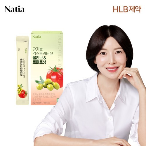 나티아 유기농 엑스트라버진 올리브 토마토샷 올토샷 스틱 착즙액 공복 14포, 1개