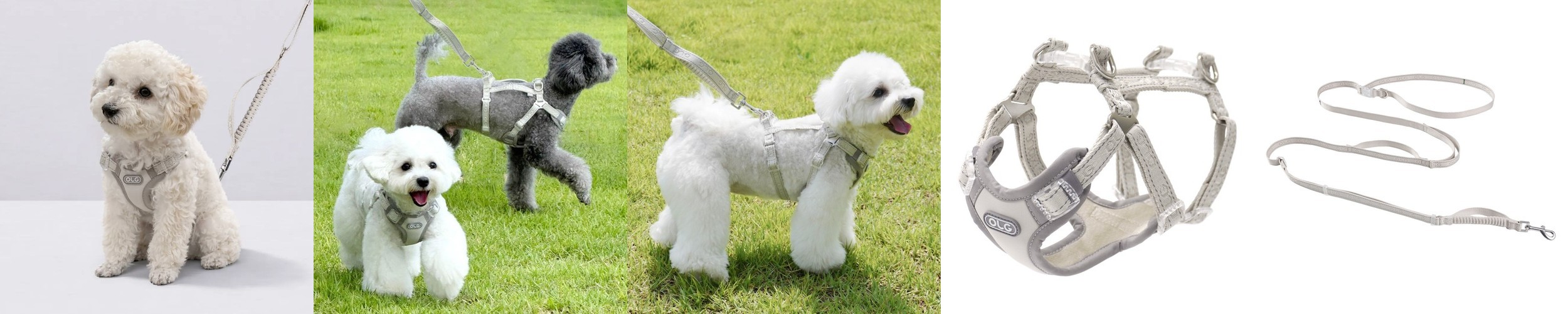 올지 세이프 하네스 리드줄 세트 라이트그레이, XS