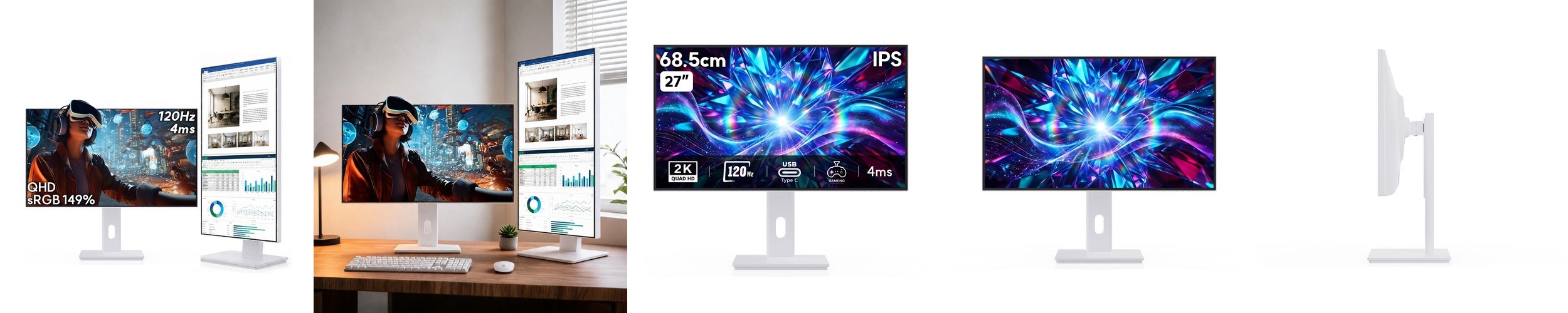 MSI 27인치모니터 피벗 MAG 274QPF X32 무결점 WQHD 320Hz 68cm