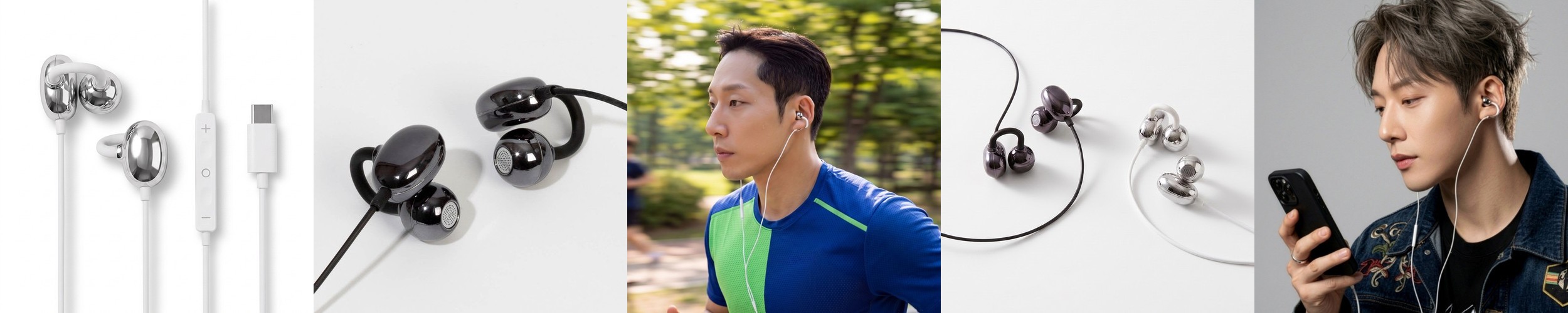 아이리버 C타입 귀찌형 오픈 유선이어폰 BVC-R01 블랙