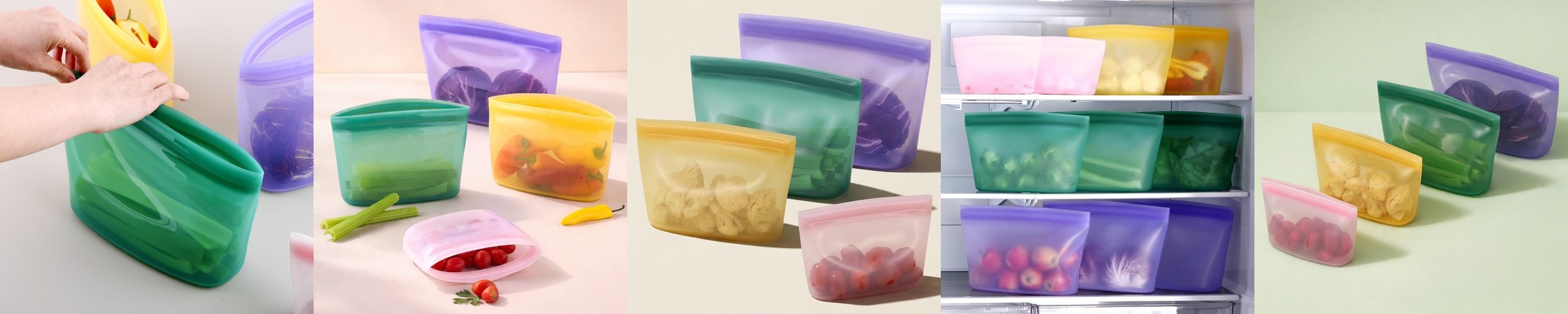 실리밀리 스탠딩 리퀴드 에디션 실리콘 지퍼백 200ml 간식 밀폐