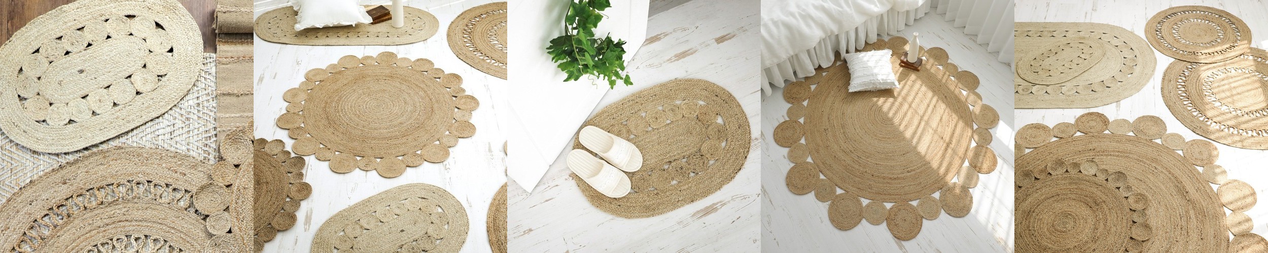 스토리빙 원형 라탄 컵받침 티 코스터 8cm
