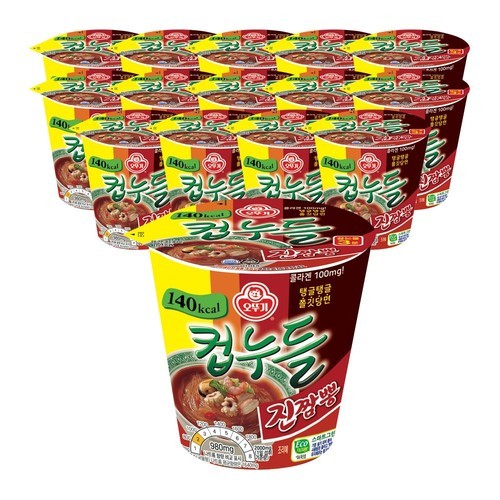 오뚜기 컵누들 진짬뽕 컵 38g, 15개